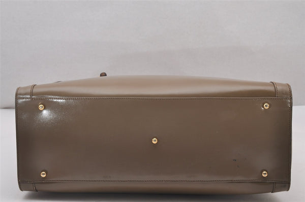 Authentic GUCCI Vintage Bamboo Shoulder Tote Bag Leather 0028260 Brown 5304I