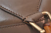 Authentic GUCCI Vintage Bamboo Shoulder Tote Bag Leather 0028260 Brown 5304I