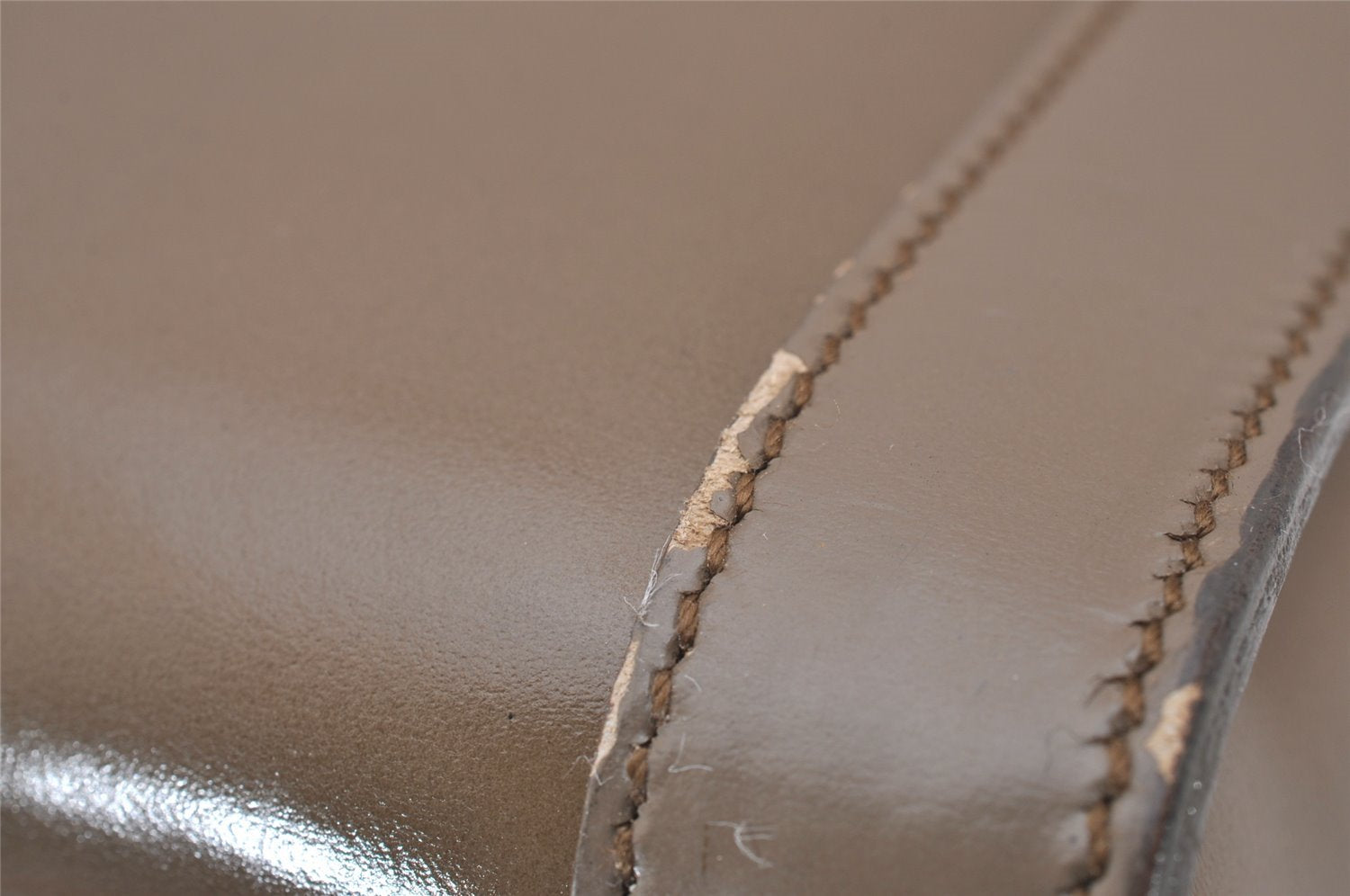 Authentic GUCCI Vintage Bamboo Shoulder Tote Bag Leather 0028260 Brown 5304I