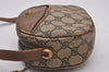 Authentic GUCCI Vintage Shoulder Cross Body Bag Purse GG PVC Leather Brown 5306I