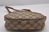 Authentic GUCCI Vintage Shoulder Cross Body Bag Purse GG PVC Leather Brown 5306I