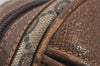 Authentic GUCCI Vintage Shoulder Cross Body Bag Purse GG PVC Leather Brown 5306I