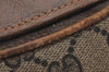 Authentic GUCCI Vintage Shoulder Cross Body Bag Purse GG PVC Leather Brown 5306I