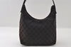 Authentic GUCCI Shoulder Hand Bag Purse GG Canvas Leather 0013386 Black 5307I