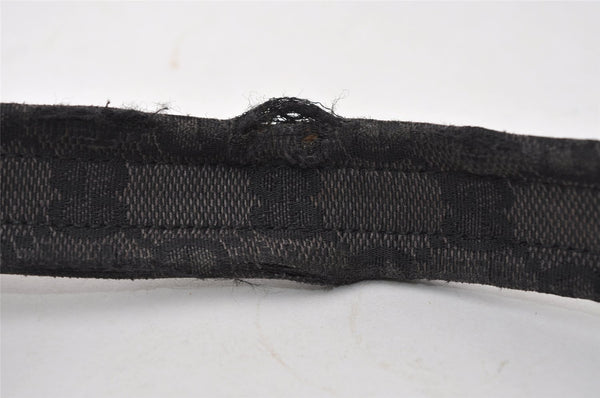 Authentic GUCCI Shoulder Hand Bag Purse GG Canvas Leather 0013386 Black 5307I