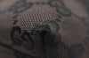 Authentic GUCCI Shoulder Hand Bag Purse GG Canvas Leather 0013386 Black 5307I
