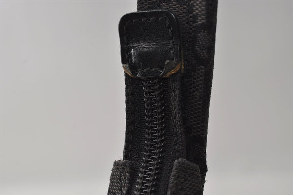 Authentic GUCCI Shoulder Hand Bag Purse GG Canvas Leather 0013386 Black 5307I