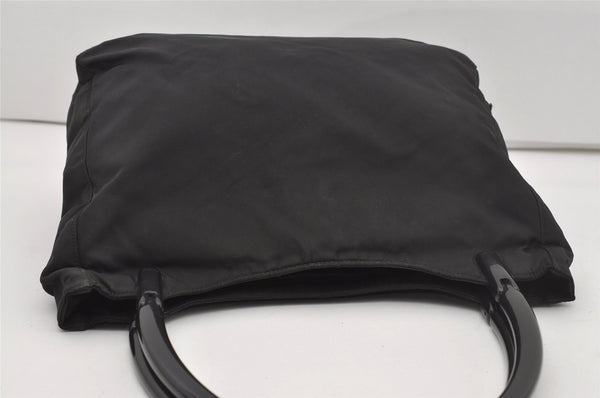 Authentic PRADA Vintage Nylon Tessuto Plastic Shoulder Hand Bag Black 5308I