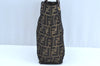Authentic FENDI Zucca Vintage Shoulder Hand Tote Bag Nylon Leather Brown 5309H