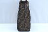 Authentic FENDI Zucca Vintage Shoulder Hand Tote Bag Nylon Leather Brown 5309H