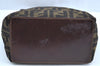 Authentic FENDI Zucca Vintage Shoulder Hand Tote Bag Nylon Leather Brown 5309H