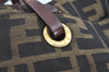 Authentic FENDI Zucca Vintage Shoulder Hand Tote Bag Nylon Leather Brown 5309H