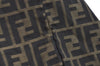 Authentic FENDI Zucca Vintage Shoulder Hand Tote Bag Nylon Leather Brown 5309H