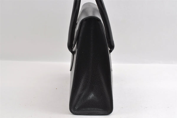 Authentic GUCCI Vintage Hand Bag Purse Leather Black 5309I