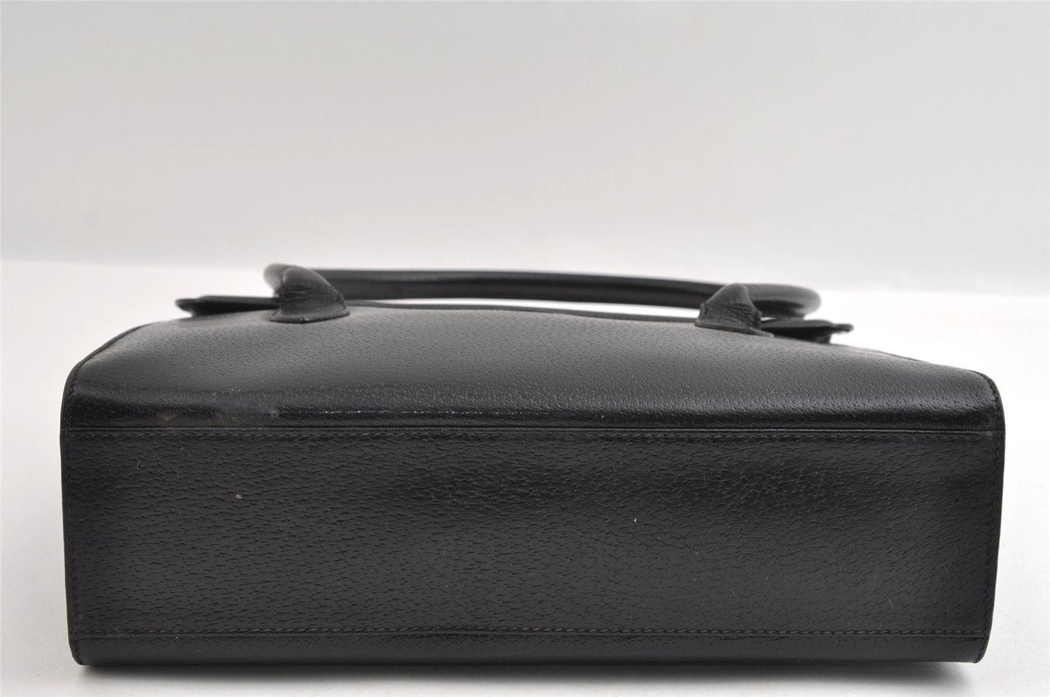 Authentic GUCCI Vintage Hand Bag Purse Leather Black 5309I