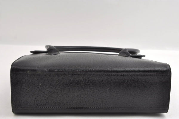 Authentic GUCCI Vintage Hand Bag Purse Leather Black 5309I