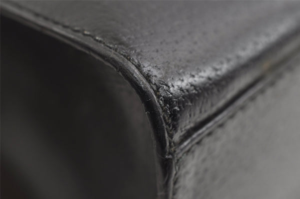 Authentic GUCCI Vintage Hand Bag Purse Leather Black 5309I