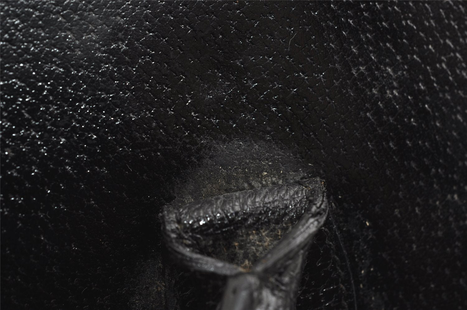 Authentic GUCCI Vintage Hand Bag Purse Leather Black 5309I