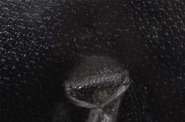 Authentic GUCCI Vintage Hand Bag Purse Leather Black 5309I