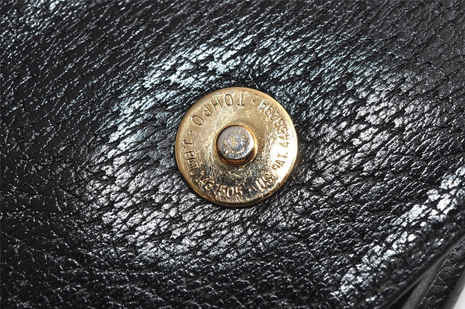 Authentic GUCCI Vintage Hand Bag Purse Leather Black 5309I