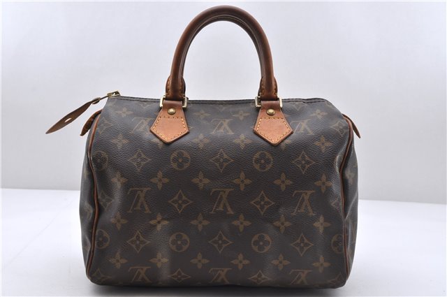 Authentic Louis Vuitton Monogram Speedy 25 Boston Hand Bag M41528 LV 5312D