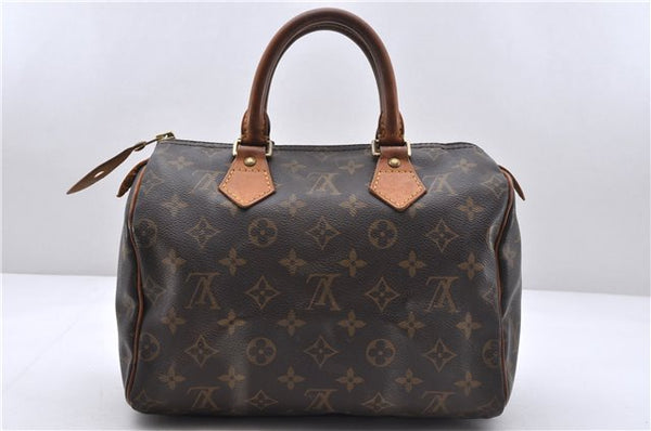 Authentic Louis Vuitton Monogram Speedy 25 Boston Hand Bag M41528 LV 5312D