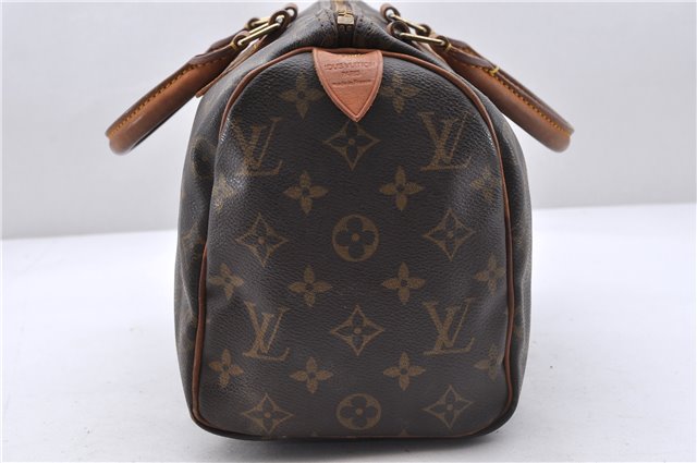 Authentic Louis Vuitton Monogram Speedy 25 Boston Hand Bag M41528 LV 5312D