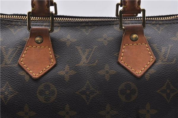 Authentic Louis Vuitton Monogram Speedy 25 Boston Hand Bag M41528 LV 5312D