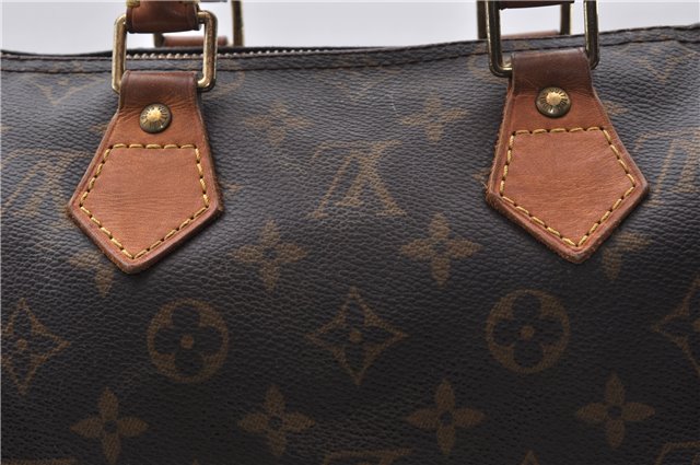 Authentic Louis Vuitton Monogram Speedy 25 Boston Hand Bag M41528 LV 5312D