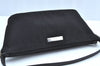 Authentic GUCCI Hand Bag Pouch Purse Nylon Leather 0391103 Black 5312F