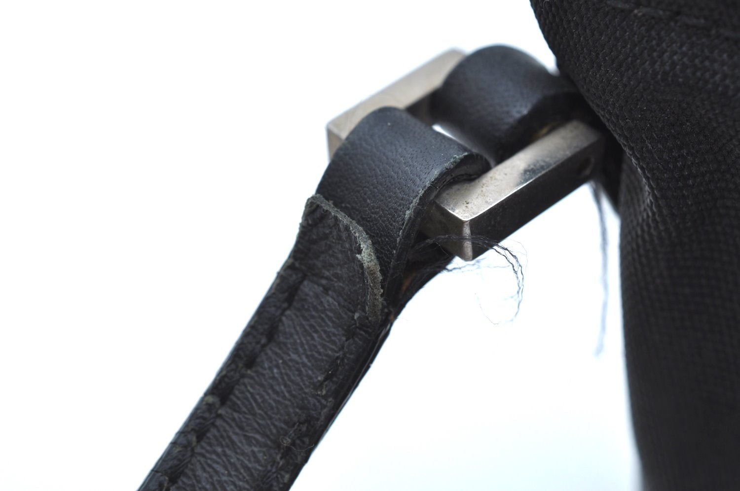 Authentic GUCCI Hand Bag Pouch Purse Nylon Leather 0391103 Black 5312F