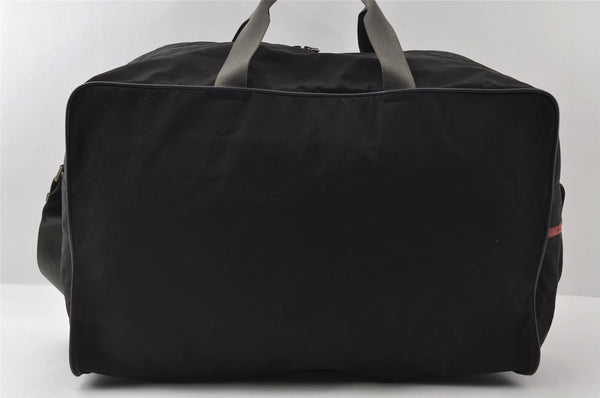 Authentic PRADA Sports Polyamide 2Way Travel Boston Bag Black 5312I