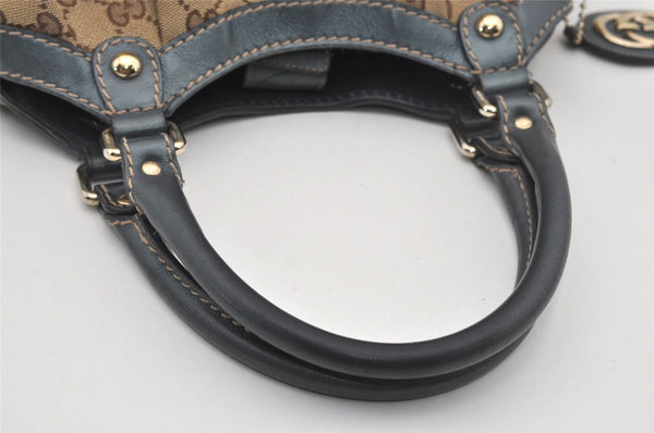 Authentic GUCCI Sukey Shoulder Tote Bag GG Canvas Leather 211944 Brown 5314I