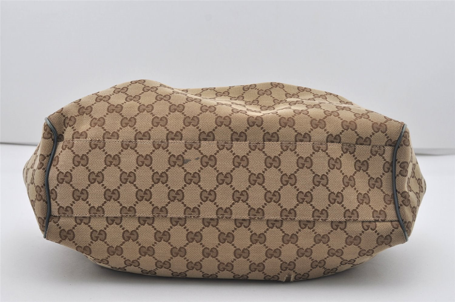 Authentic GUCCI Sukey Shoulder Tote Bag GG Canvas Leather 211944 Brown 5314I