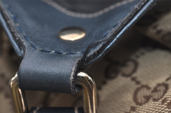 Authentic GUCCI Sukey Shoulder Tote Bag GG Canvas Leather 211944 Brown 5314I