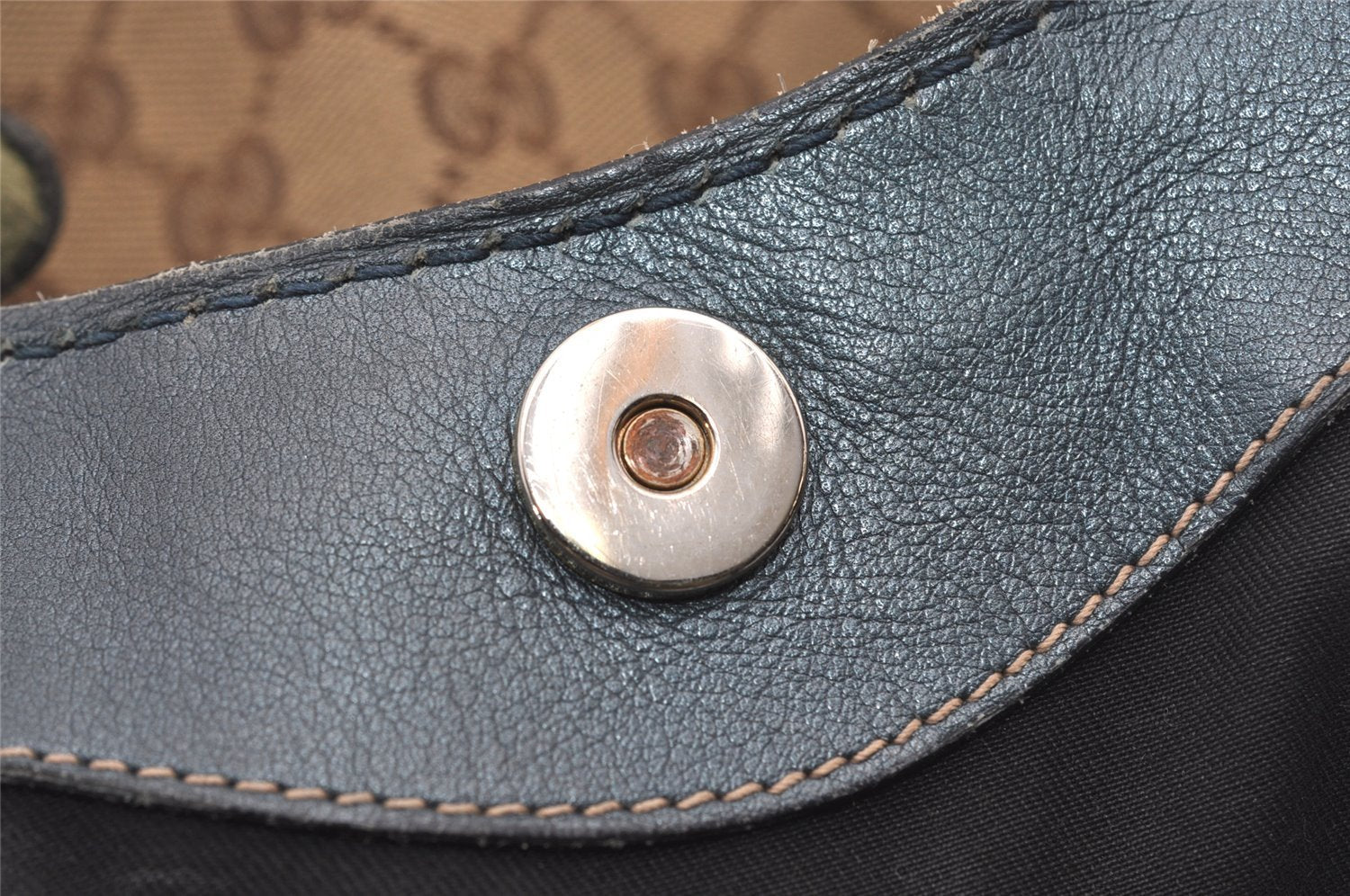 Authentic GUCCI Sukey Shoulder Tote Bag GG Canvas Leather 211944 Brown 5314I