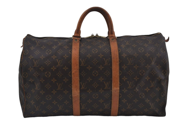 Authentic Louis Vuitton Monogram Keepall 50 Travel Boston Bag M41426 LV 5315D