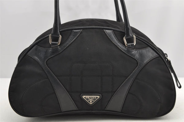 Authentic PRADA Nylon Tessuto Leather Shoulder Hand Bag Purse Black 5315I