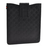Authentic GUCCI Guccissima GG Leather iPad Tablet Case 256575 Black 5316I