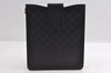 Authentic GUCCI Guccissima GG Leather iPad Tablet Case 256575 Black 5316I