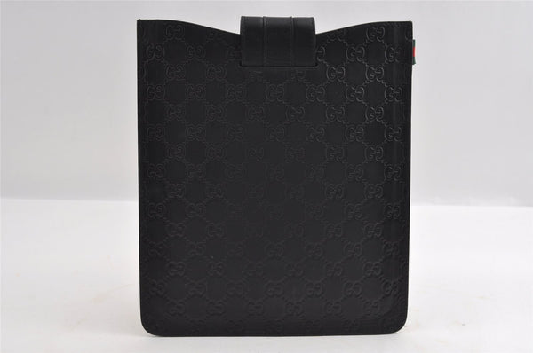 Authentic GUCCI Guccissima GG Leather iPad Tablet Case 256575 Black 5316I