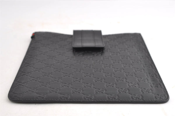 Authentic GUCCI Guccissima GG Leather iPad Tablet Case 256575 Black 5316I