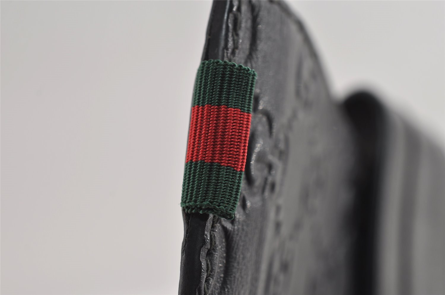 Authentic GUCCI Guccissima GG Leather iPad Tablet Case 256575 Black 5316I