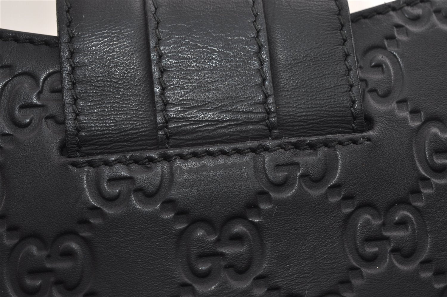 Authentic GUCCI Guccissima GG Leather iPad Tablet Case 256575 Black 5316I