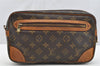Authentic Louis Vuitton Monogram Marly Dragonne GM M51825 Clutch Bag Junk 5317I