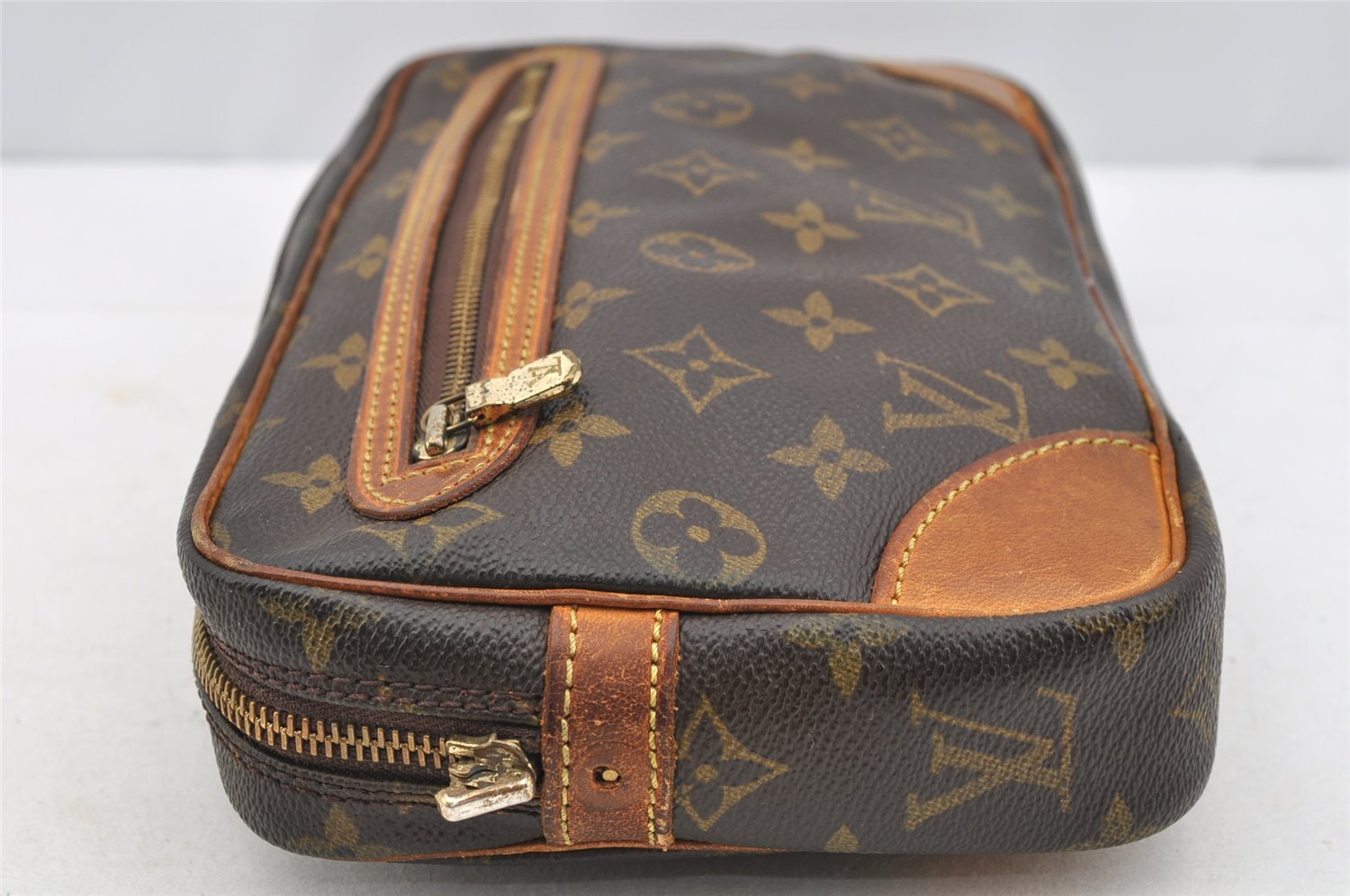 Authentic Louis Vuitton Monogram Marly Dragonne GM M51825 Clutch Bag Junk 5317I