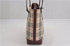 Authentic BURBERRY Nova Check Canvas Leather Shoulder Hand Bag Beige 5319F
