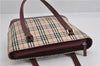 Authentic BURBERRY Nova Check Canvas Leather Shoulder Hand Bag Beige 5319F