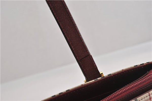 Authentic BURBERRY Nova Check Canvas Leather Shoulder Hand Bag Beige 5319F