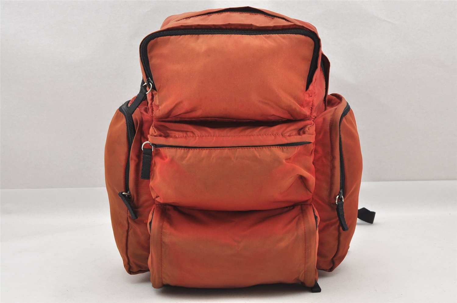 Authentic PRADA Vintage Nylon Tessuto Backpack Orange 5319I